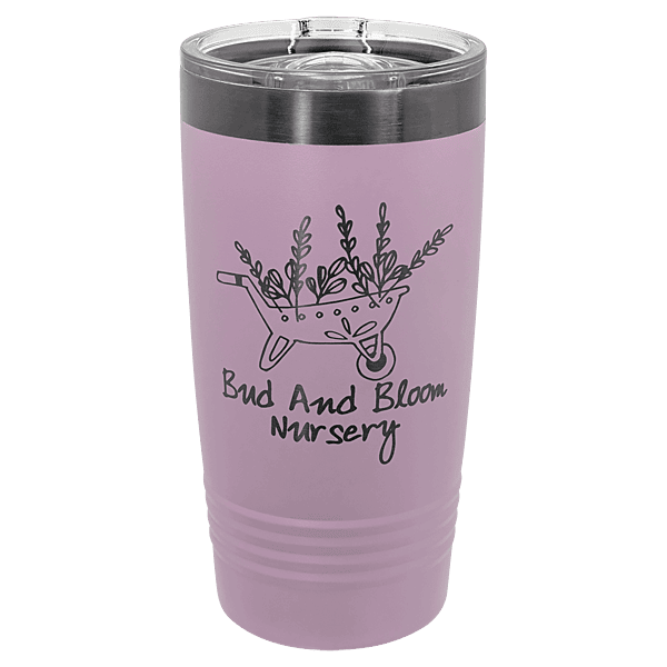 Polar Camel 20 oz. Moody Lilac & Ghost Black ION-Plated Ringneck Tumbler with Slider Lid