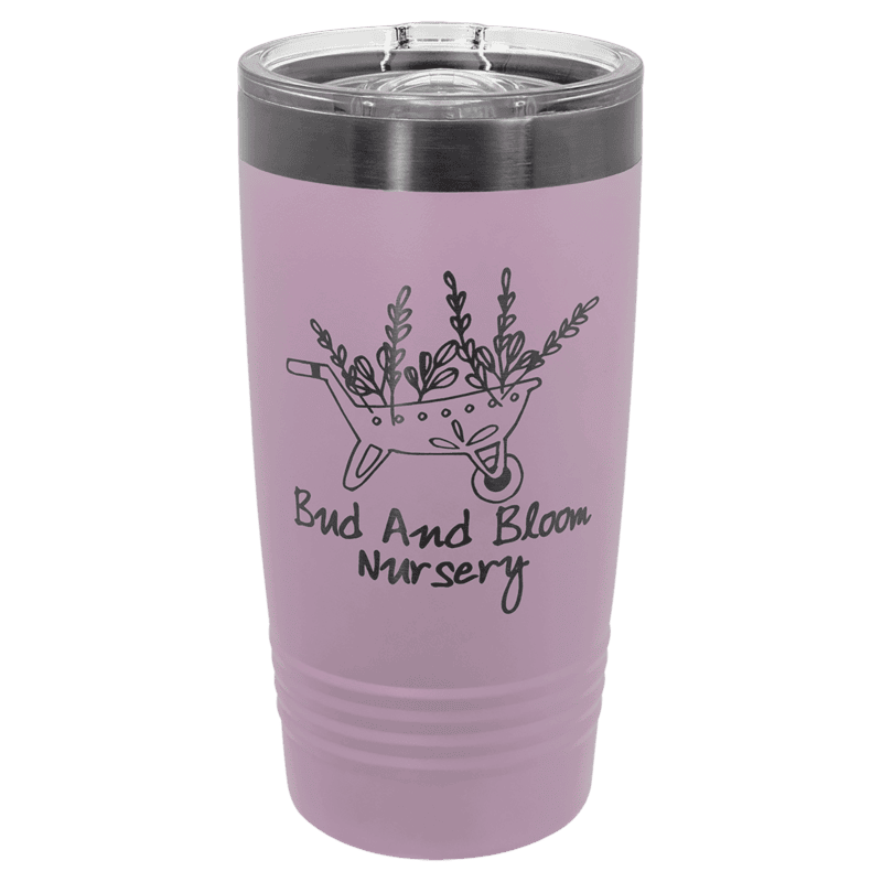 Polar Camel 20 oz. Moody Lilac & Ghost Black ION-Plated Ringneck Tumbler with Slider Lid