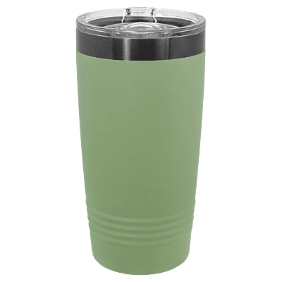 Polar Camel 20 oz. Summer Sage & Ghost Black ION-Plated Ringneck Tumbler with Slider Lid