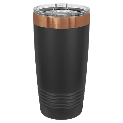 Personalized Polar Camel 20 oz. Black/Rose Gold Ringneck Tumbler