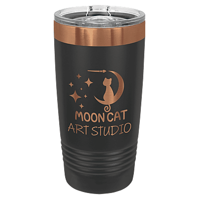 Personalized Polar Camel 20 oz. Black/Rose Gold Ringneck Tumbler