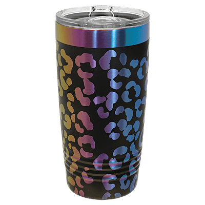 Polar Camel 20 oz. Black & Prism Ringneck Tumbler with Slider Lid