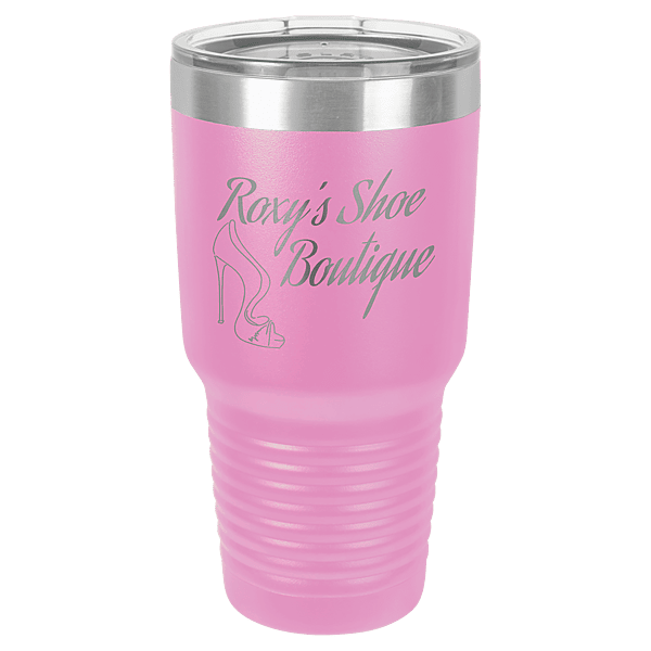 Personalized Polar Camel 30 oz. Light Purple Vacuum Insulated Ringneck Tumbler with Clear Lid
