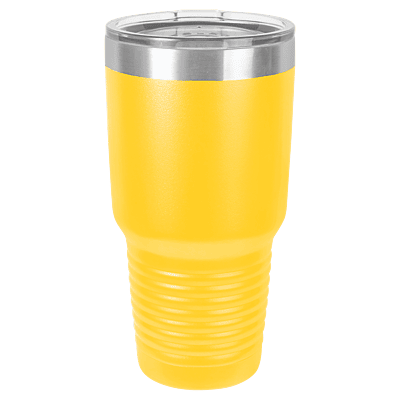 Personalized Polar Camel 30 oz. Yellow Vacuum Insulated Ringneck Tumbler with Clear Lid