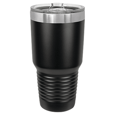 Black with Silver Ring 30 oz. Polar Camel Ringneck Tumbler with Slider Lid