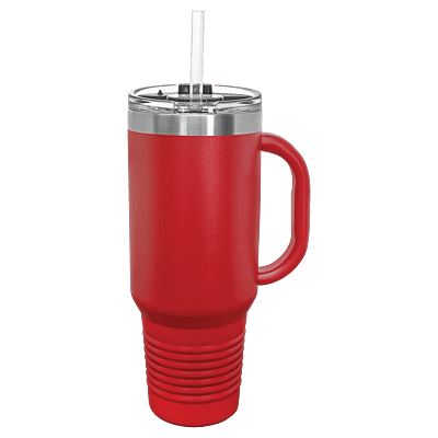 Red Polar Camel 40 oz. Travel Mug with Straw and Snap Lid