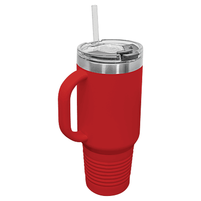 Red Polar Camel 40 oz. Travel Mug with Straw and Snap Lid