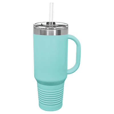 Teal Polar Camel 40 oz. Travel Mug with Straw and Snap Lid