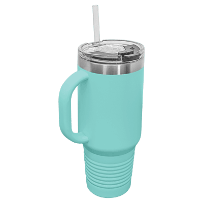 Teal Polar Camel 40 oz. Travel Mug with Straw and Snap Lid