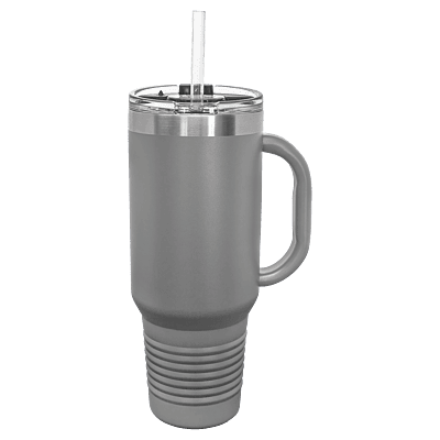 Dark Gray Polar Camel 40 oz. Travel Mug with Straw and Snap Lid