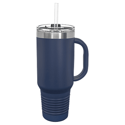 Navy Blue Polar Camel 40 oz. Travel Mug with Straw and Snap Lid