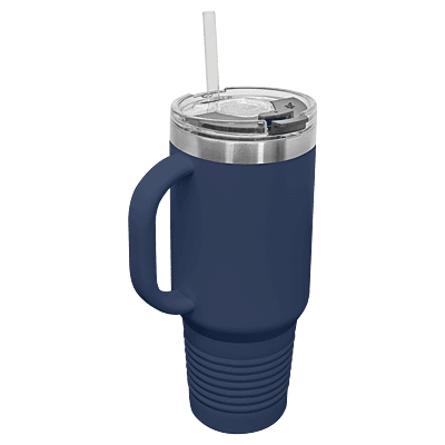 Navy Blue Polar Camel 40 oz. Travel Mug with Straw and Snap Lid