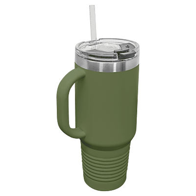 Olive Green Polar Camel 40 oz. Travel Mug with Straw and Snap Lid