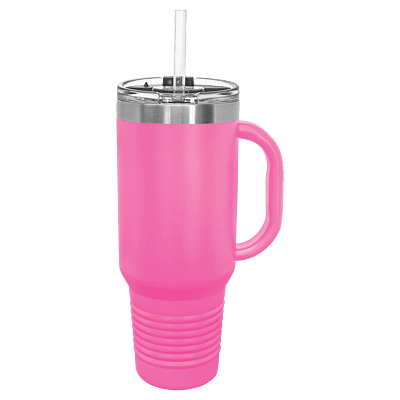 Pink Polar Camel 40 oz. Travel Mug with Straw and Snap Lid
