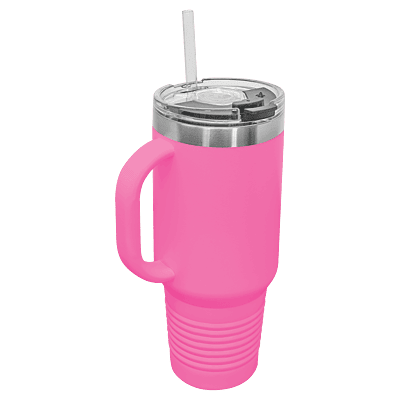 Pink Polar Camel 40 oz. Travel Mug with Straw and Snap Lid