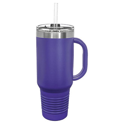 Purple Blue Polar Camel 40 oz. Travel Mug with Straw and Snap Lid