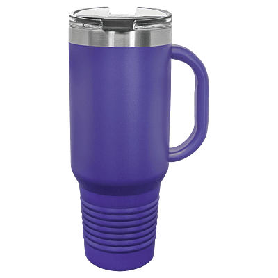 Purple Blue Polar Camel 40 oz. Travel Mug with Straw and Snap Lid