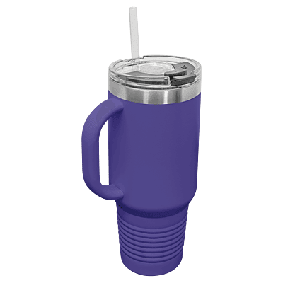Purple Blue Polar Camel 40 oz. Travel Mug with Straw and Snap Lid