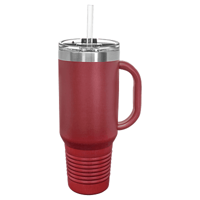Maroon Polar Camel 40 oz. Travel Mug with Straw and Snap Lid