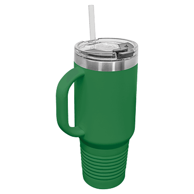 Green Polar Camel 40 oz. Travel Mug with Straw and Snap Lid