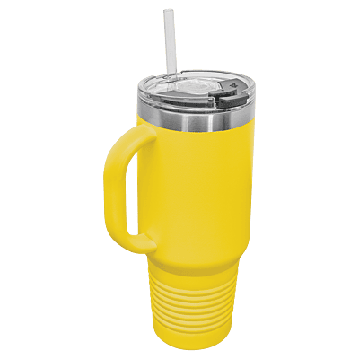 Yellow Polar Camel 40 oz. Travel Mug with Straw and Snap Lid