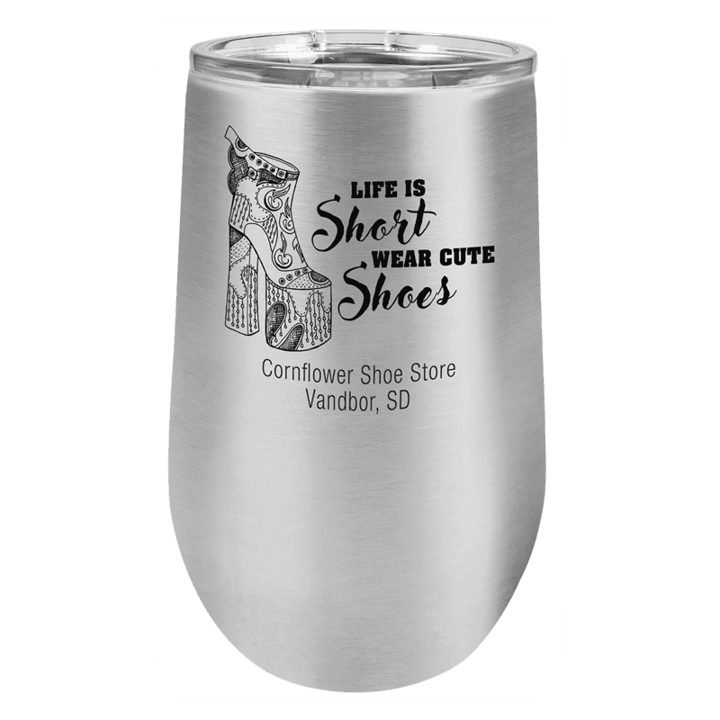 Personalized Polar Camel 16 oz. Stainless Steel Vacuum Insulated Stemless Tumbler with Lid