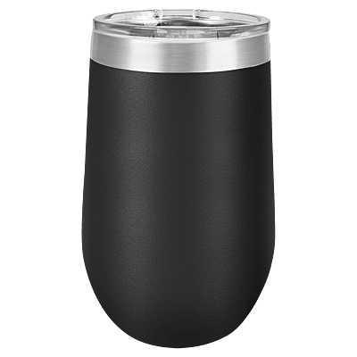 Personalized Polar Camel 16 oz. Black Vacuum Insulated Stemless Tumbler with Lid