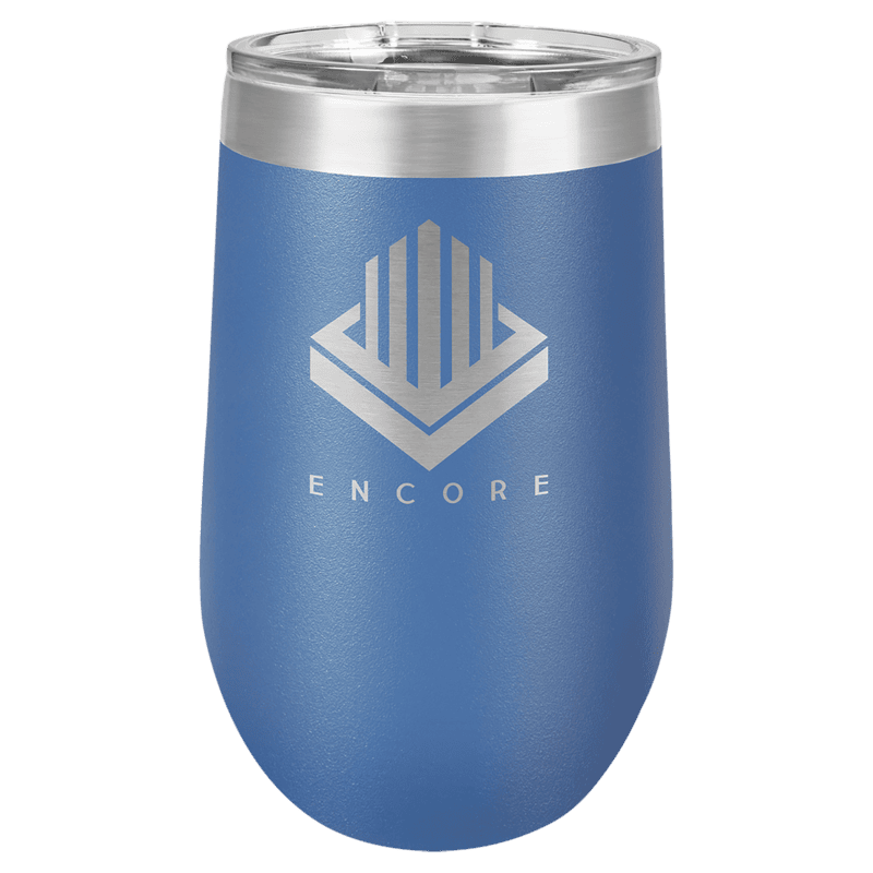 Personalized Polar Camel 16 oz. Royal Blue Vacuum Insulated Stemless Tumbler with Lid