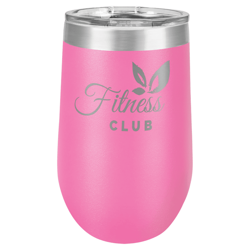 Personalized Polar Camel 16 oz. Pink Vacuum Insulated Stemless Tumbler with Lid