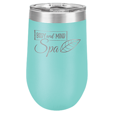 Personalized Polar Camel 16 oz. Teal Vacuum Insulated Stemless Tumbler with Lid