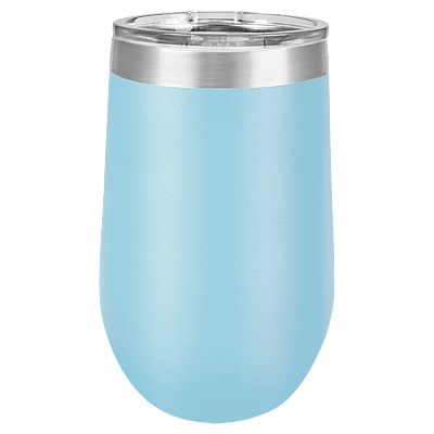 Personalized Polar Camel 16 oz. Light Blue Vacuum Insulated Stemless Tumbler with Lid