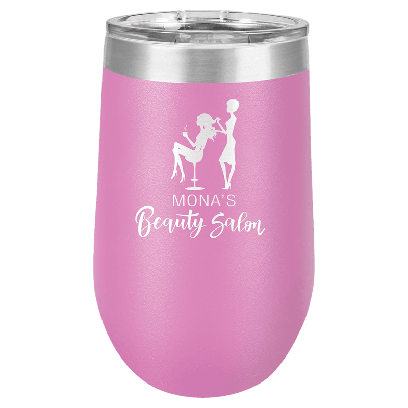 Personalized Polar Camel 16 oz. Light Purple Vacuum Insulated Stemless Tumbler with Lid
