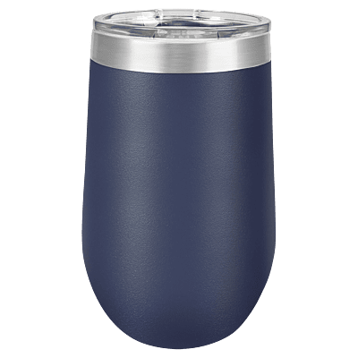 Personalized Polar Camel 16 oz. Navy Blue Vacuum Insulated Stemless Tumbler with Lid