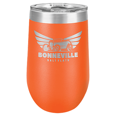 Personalized Polar Camel 16 oz. Orange Vacuum Insulated Stemless Tumbler with Lid