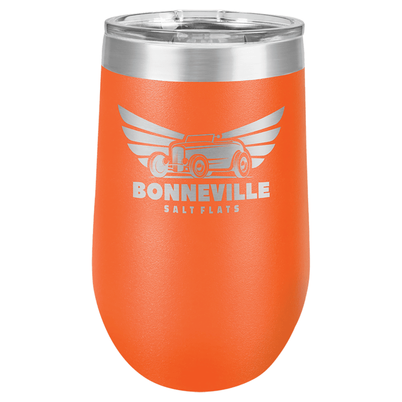 Personalized Polar Camel 16 oz. Orange Vacuum Insulated Stemless Tumbler with Lid