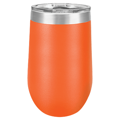 Personalized Polar Camel 16 oz. Orange Vacuum Insulated Stemless Tumbler with Lid