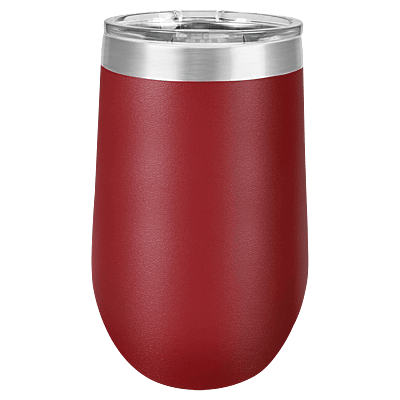 Personalized Polar Camel 16 oz. Maroon Vacuum Insulated Stemless Tumbler with Lid