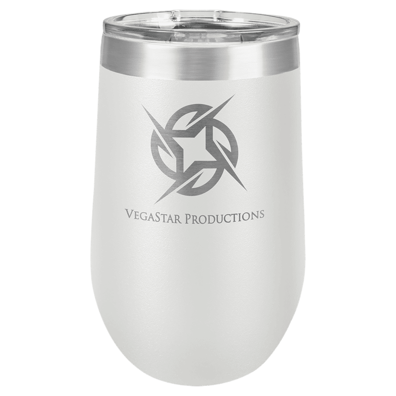 Personalized Polar Camel 16 oz. White Vacuum Insulated Stemless Tumbler with Lid