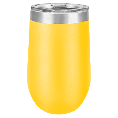 Personalized Polar Camel 16 oz. Yellow Vacuum Insulated Stemless Tumbler with Lid