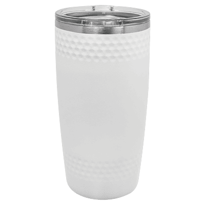 Polar Camel 20 oz. White Golf Tumbler with Dimples & Slider Lid