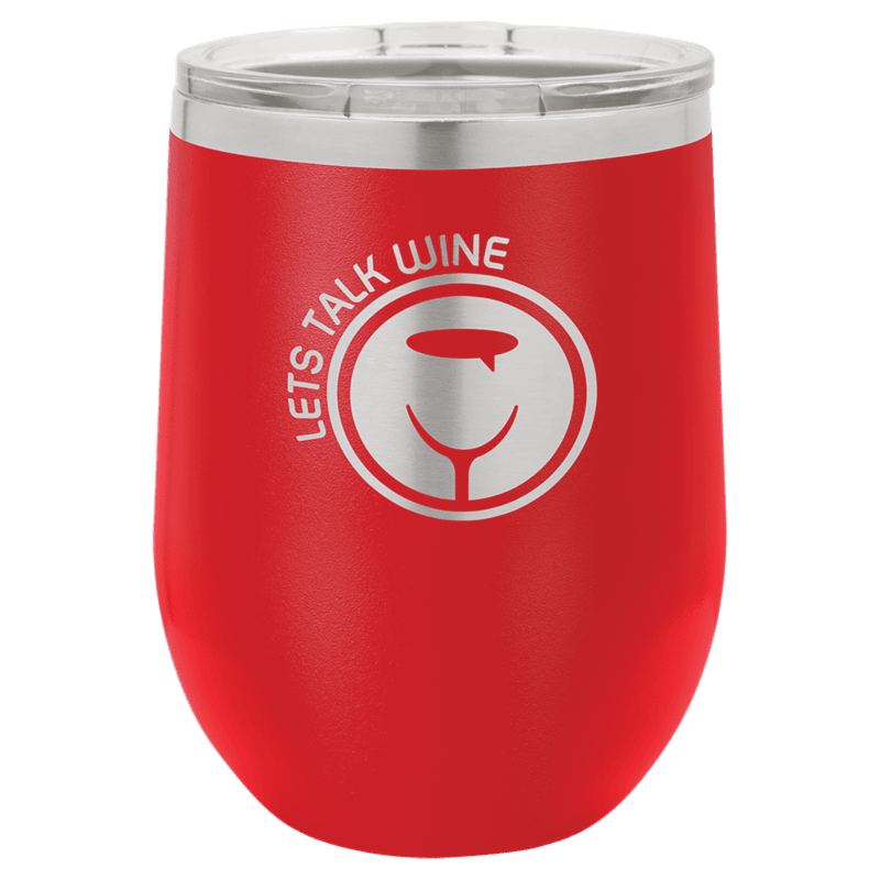 Personalized Polar Camel 12 oz. Red Vacuum Insulated Stemless Tumbler with Lid