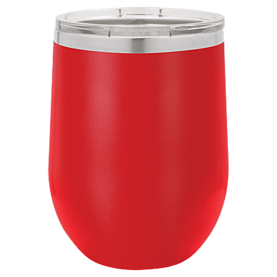 Personalized Polar Camel 12 oz. Red Vacuum Insulated Stemless Tumbler with Lid