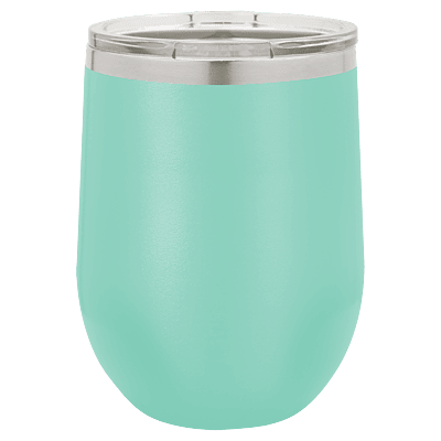 Personalized Polar Camel 12 oz. Teal Vacuum Insulated Stemless Wine Tumbler with Lid