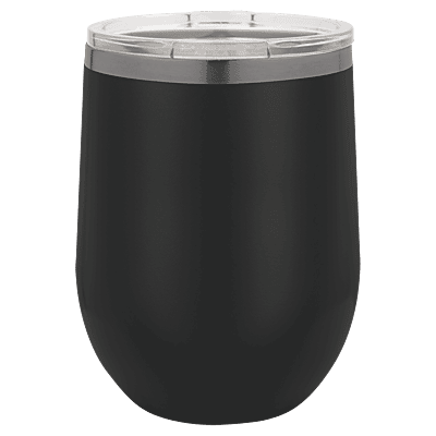 Personalized Polar Camel 12 oz. Black/Ghost Black Stemless Wine Tumbler