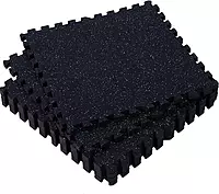 Gym Floor InterLocking Tile Black (1x1m*15mm)