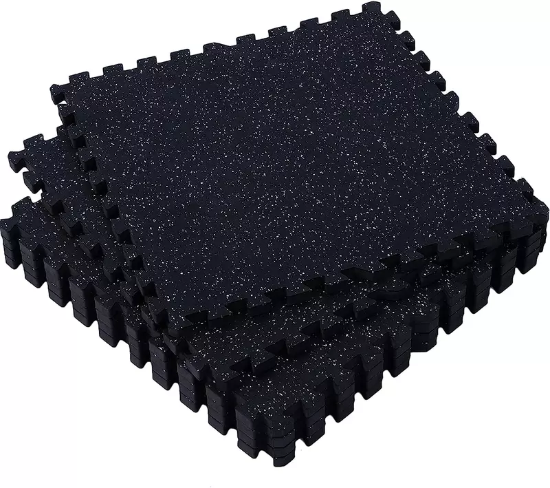 Gym Floor InterLocking Tile Black (1x1m*15mm)