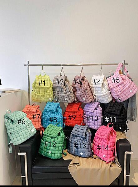 LULU LEMON QUILTED BACKPACK