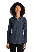 LW676 CAMISA DE MEZCLILLA DAMA ML PORT AUTHORITY