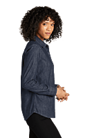 LW676 CAMISA DE MEZCLILLA DAMA ML PORT AUTHORITY