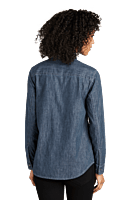 LW676 CAMISA DE MEZCLILLA DAMA ML PORT AUTHORITY